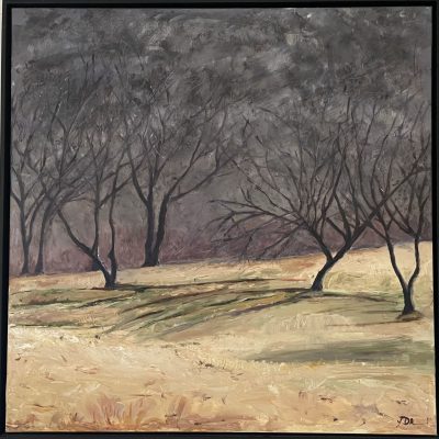 Chilmark Trees 24.9” X 24.9” (Framed) Oil on canvas  500.00